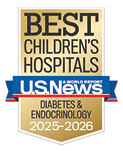 One of the best children's hospitals, ranked in diabetes and endocrinology by U.S. News and World Report.