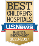 One of the best children's hospitals, ranked in diabetes and endocrinology by U.S. News and World Report.