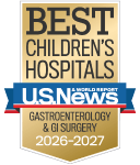 One of the best children's hospitals, ranked in gastroenterology and GI surgery by U.S. News and World Report.