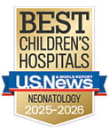 One of the best children's hospitals, ranked in neonatology by U.S. News and World Report.