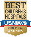 One of the best children's hospitals, ranked in orthopedics by U.S. News and World Report.