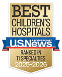 One of the best children's hospitals, ranked by U.S. News and World Report.