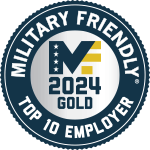 2024 Gold Military Friendly Top 10 Employer