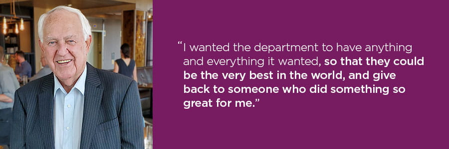 Orland Bethel made an endowed gift to the Ferguson Laboratory for Orthopaedic and Spine Research