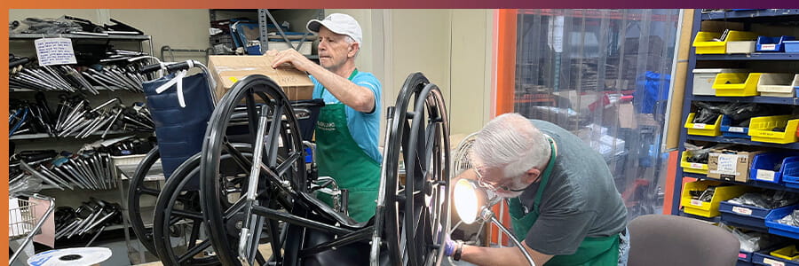 Richard D. and Dave E., Global Links 'Wheelchair Wranglers'