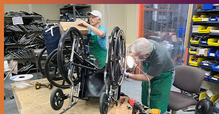 Richard D. and Dave E., Global Links 'Wheelchair Wranglers'