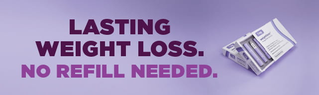 Lasting Weight Loss. No refill needed.