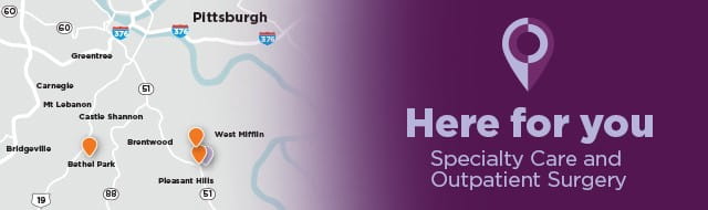 Here for you. Specialty Care and Outpatient Surgery.