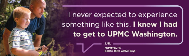 I never expected to experience something like this. I know I had to get to UPMC Washington.