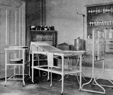UPMC Chautauqua's first operating room (circa early 1900's).