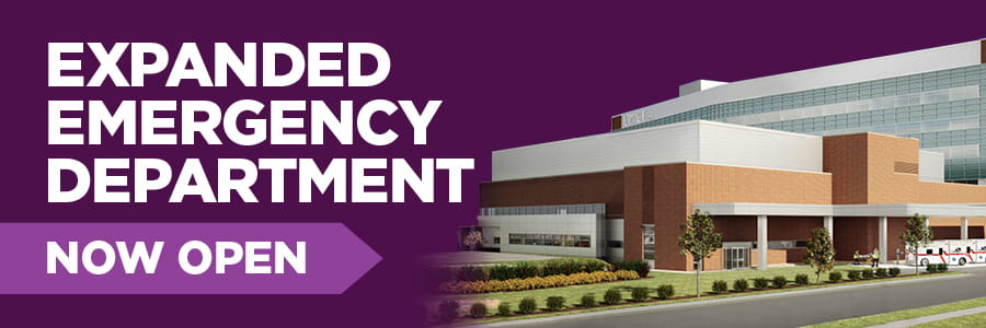 Expanded emergency department now open.