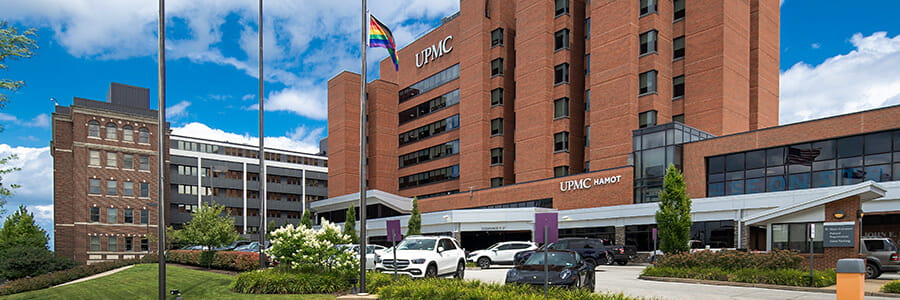 Page banner. Image of UPMC Hamot.