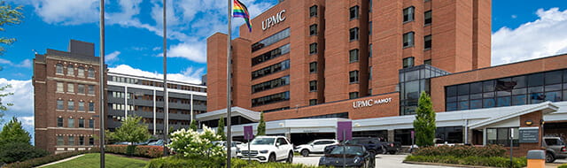 Services page banner. Image of UPMC Hamot.