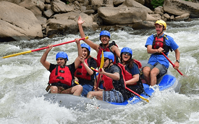 Image of residents kayaking.