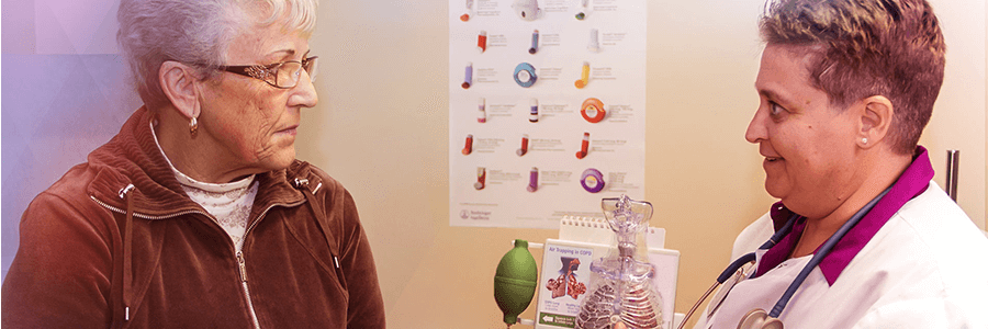 Image of provider talking with patient.