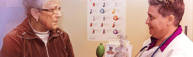 Image of provider talking to patient.