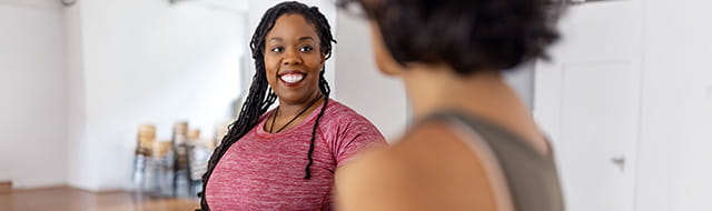 Image of woman getting health coaching.