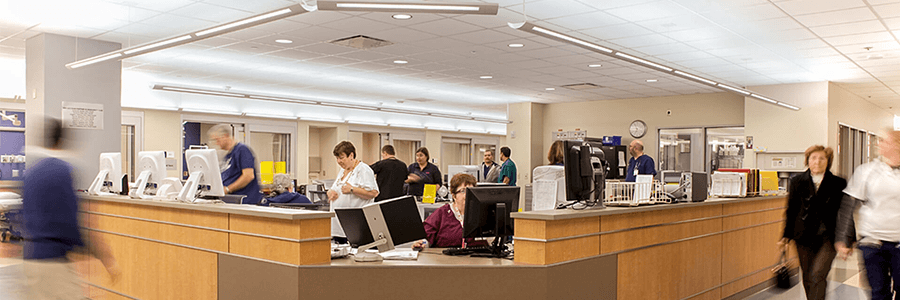 Image of hospital hallway.