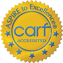 CARF logo.
