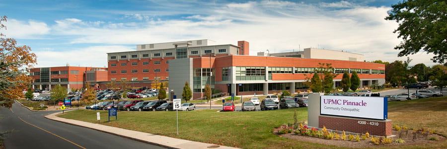 UPMC Outpatient Center exterior at Community Osteopathic