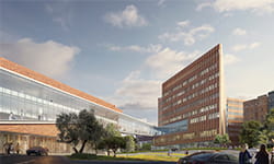 Exterior view of UPMC Hillman Cancer Hospital.