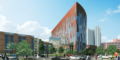 Exterior view of UPMC Vision and Rehabilitation Hospital.