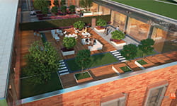 UPMC Vision and Rehabilitation Hospital garden.