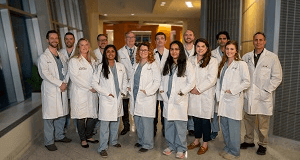 Spine Team – Members of the UPMC Spine Care in Central Pa. include front row from left: Amy Zellers, D.O.; Sheela Vivekanandan, M.D., Jenny Lapp, CRNP; Jawairia Islam, PA-C; Kaitlyn Ecklund, CRNP; Kurstyn Derr, PA-C; and back row from left: Brian Davidson, PA-C; Bryan Bolinger, D.O.; John Braca, M.D.; William Beutler, M.D.; Bart Thaci, M.D.; Jerry Robinson, M.D.; Vinayak Narayan, M.D.; and Andy Wagenheim, PA-C.