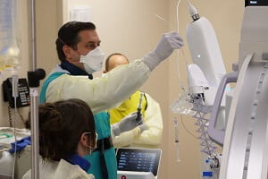 Nicolas Habib, MD using the Ion® by Intuitive, a new robotic-assisted system