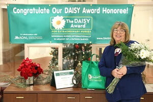 DAISY winner Kelly Nihart, LPN, Haven Place, a part of UPMC Senior Communities, is pictured with her award.