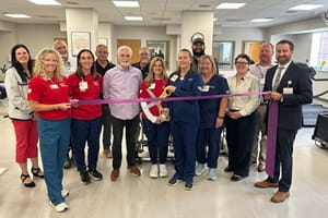 UPMC leaders and staff in celebrate the expanded and renovated Cardiac Rehabilitation gym at UPMC Williamsport.