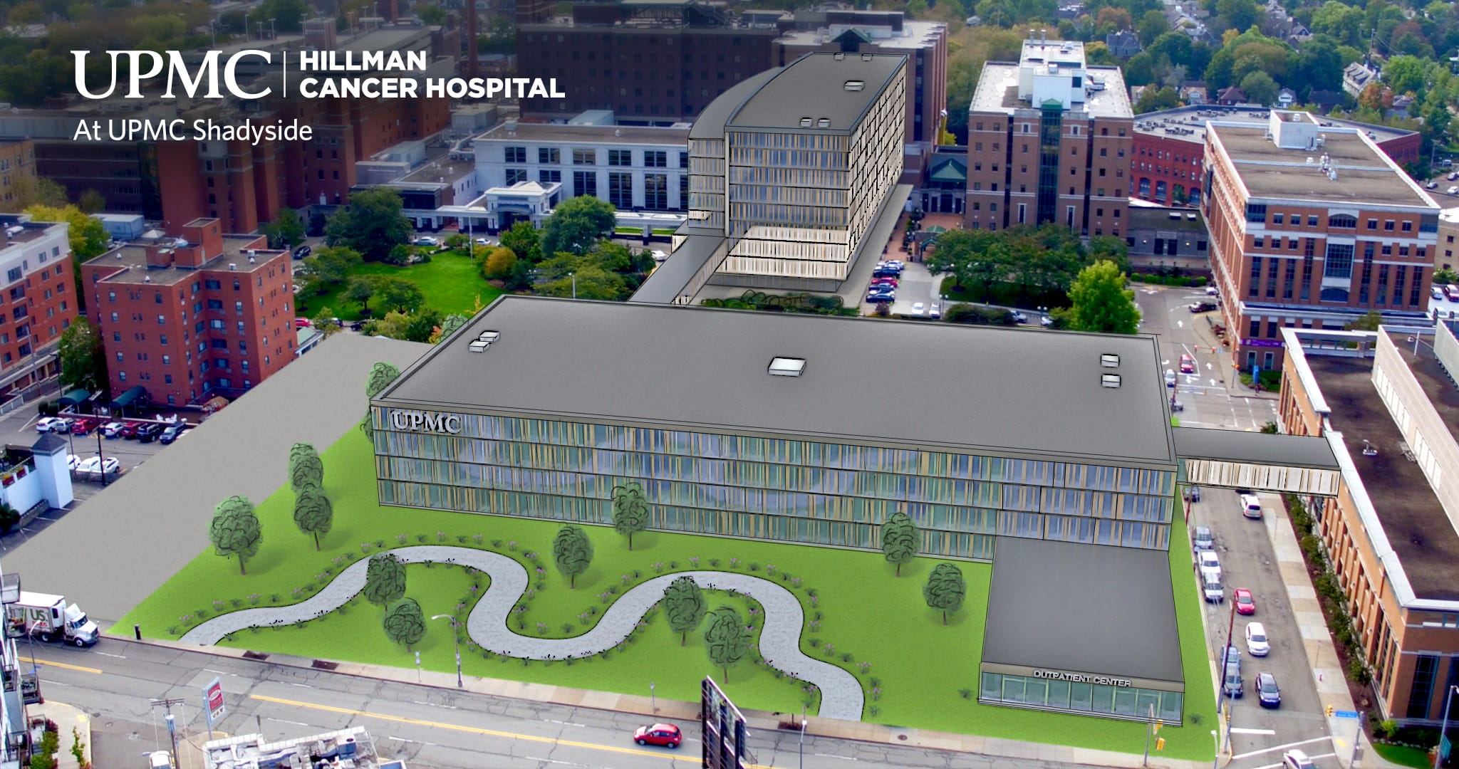UPMC Hillman Cancer Hospital at UPMC Shadyside artist rendering