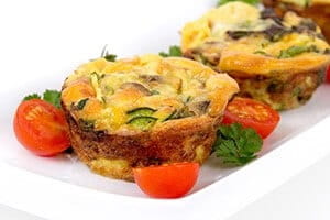 Low Carb Spinach and Mushroom Omelet Muffins