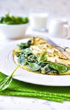 Spinach and Feta Cheese Omelet