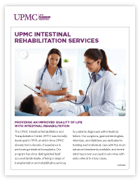 Intestinal Rehabilitation Fact Sheet - Front Page