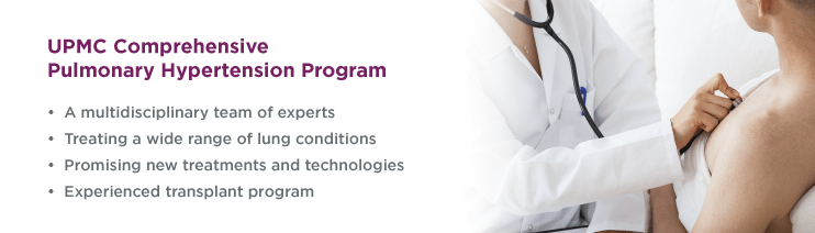 UPMC Comprehensive Pulmonary Hypertension Program Banner.