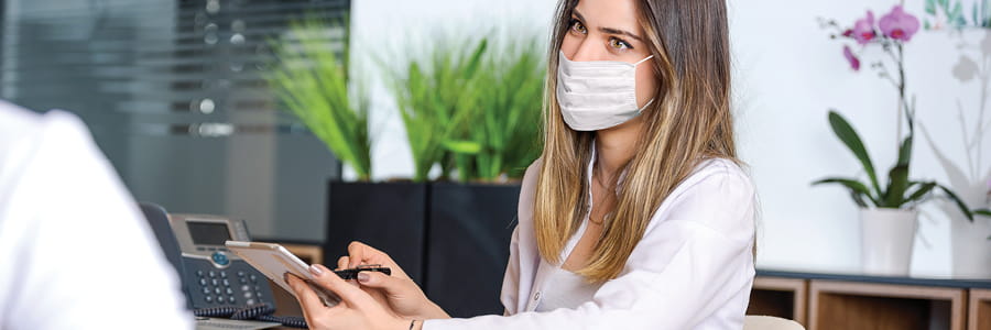 Image of woman with mask.