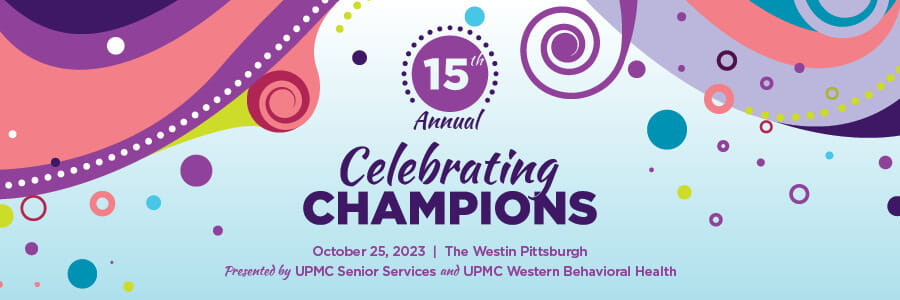 Celebrating Champions event banner.