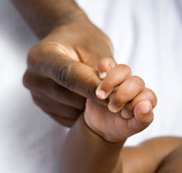 Mother and child's hands