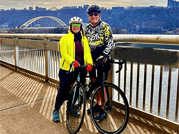 Anne, an avid biker, began experiencing chest discomfort when she was training for a race. She was diagnosed with mitral valve regurgitation and turned to Johannes Bonatti, MD, and the team at UPMC for robotic-assisted mitral valve repair. Read her story.