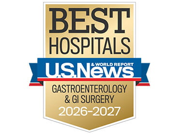 Ranked nationally in Gastroenterology by U.S. News and World Report