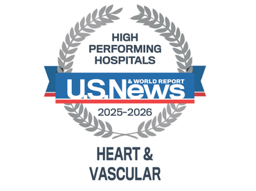 Ranked nationally in Heart and Vascular by U.S. News and World Report
