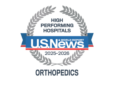 Ranked nationally in Orthopedics by U.S. News and World Report