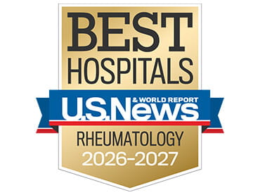 Nationally ranked in Rheumatology by U.S. News and World Report