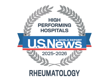 Nationally ranked in Rheumatology by U.S. News and World Report